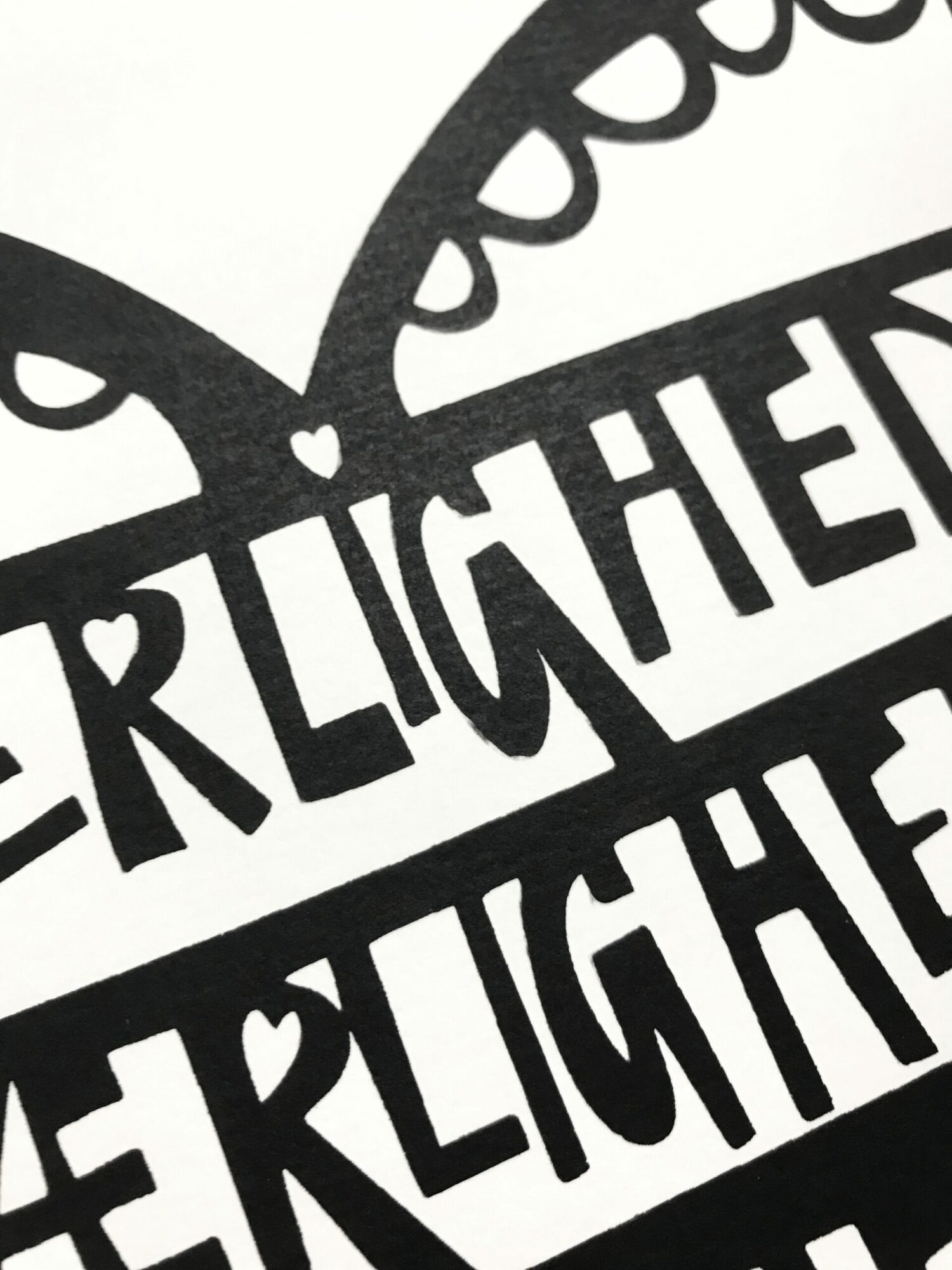 Detalje af serigrafi tryk